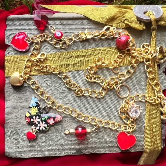 Charm necklace. Unique and one of a kind. Layering. 22” inches Perfect gift - Picture 13 of 15